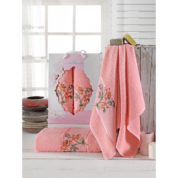 

Набор полотенец для ванной Sakura Garden, Персиковый, Sakura Garden