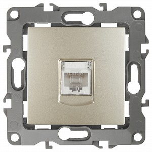 Розетка Ethernet RJ-45 без рамки Эра 12 12-3107-04 Розетка Ethernet RJ-45 без рамки Эра 12 12-3107-04