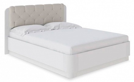Кровать Wood Home Lite 1 с подъемным механизмом жемчуг белый  