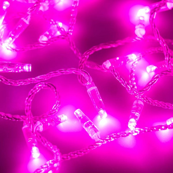 фото Гирлянда нить [10 м] String ARD-STRING-CLASSIC-10000-CLEAR-100LED-FLASH PINK (230V, 7W) Arlight