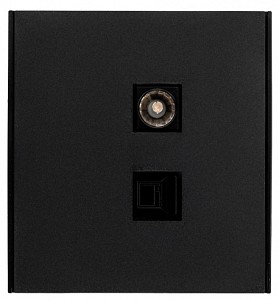 ТВ-розетка и розетка Ethernet RJ-45 без рамки STRONG KR-78-0722-5
