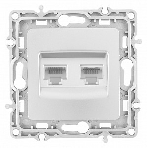 Розетка Ethernet RJ-45 без рамки 217.45-2.silver