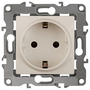 Розетка с заземлением, без рамки Эра 12 12-2001-02