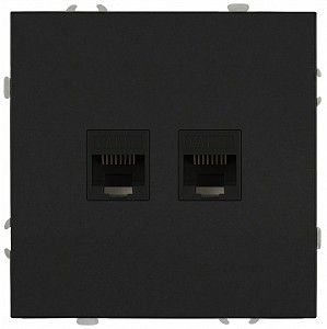 Розетка двойная Ethernet RJ-45 без рамки Galaxy Б0070764