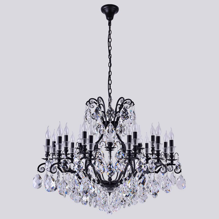 фото Подвесная люстра 19 MAGNIFICO SP19 BLACK/TRANSPARENT Crystal lux