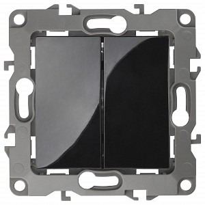 Переключатель двухклавишный без рамки Эра 12 12-1106-06