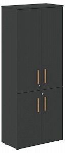Шкаф 4-х дверный Forta графит черный 
