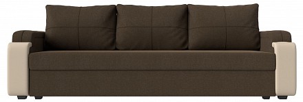 Прямой диван Николь еврокнижка, рогожка, экокожа