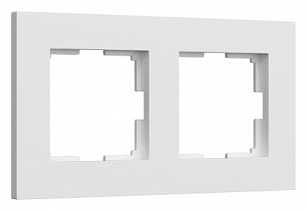 Рамка на 2 поста Slab белый матовый W0022961