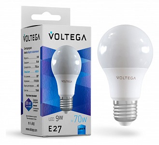 Лампа светодиодная [LED] Voltega E27 9W 4000K