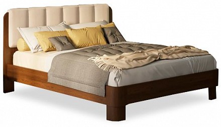 Кровать двуспальная Wood Home 2    орех с брашированием