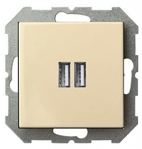 Розетка 2хUSB type A без рамки EPSILON 28-0712