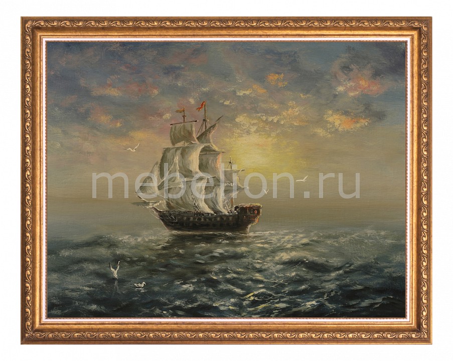 

Панно (50х40 см) Корабль 1722120, Бежевый