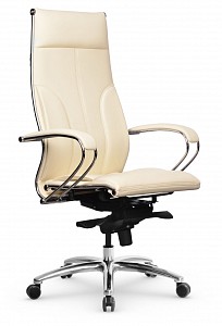 Компьютерное кресло Lux, молочный, экокожа