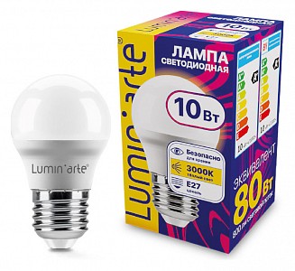 Лампа светодиодная [LED] Luminarte E27 10W 3000K