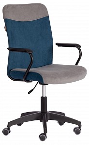 Кресло Fly, серый, синий, флок