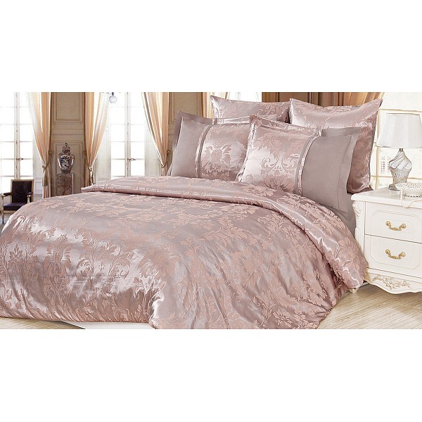 

Комплект двуспальный Satin jacquard, Satin jacquard, Светло-розовый