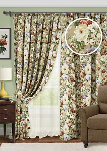 Комплект штор Debby 450x270 см., цвет бежевый 