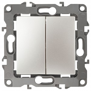 Переключатель перекрестный двухклавишный без рамки Эра 12 12-1112-15