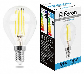 Лампа светодиодная [LED] Feron E14 15W 6400K