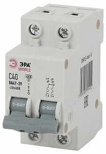 Автоматический выключатель 2P ВА 47-29 SIMPLE-mod-16
