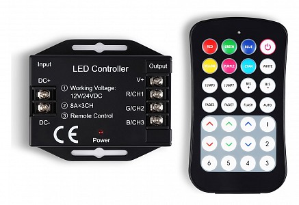 Контроллер-регулятор цвета RGB с пультом ДУ GS 576Вт NONEВ GS11351