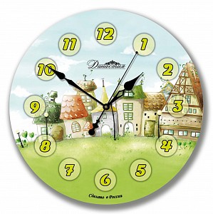 Настенные часы (33x33x4 см) Городок 01-041