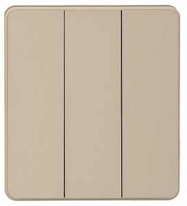 Выключатель трехклавишный без рамки ROUND KR-78-0707-7
