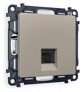Розетка Ethernet RJ-45 и со шторками, без рамки Quant MA372010