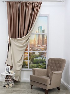 Портьера Amore Mio RR Leger 200х270 см., цвет карамельный