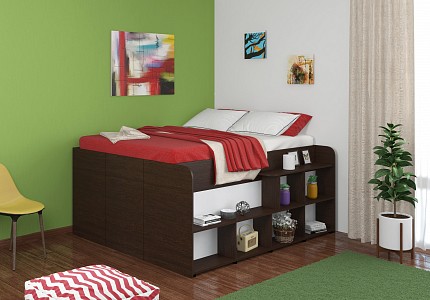 Односпальная кровать в детскую комнату Twist UP FSN_TWIST-P-FV