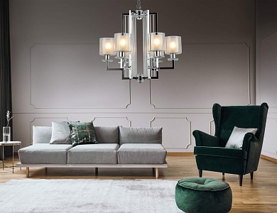 Люстра подвесная LUMINA DECO Manhattan LDP 8012-6 CHR (Польша)