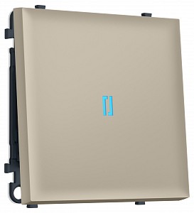 Выключатель одноклавишный с подсветкой без рамки MS MS342020