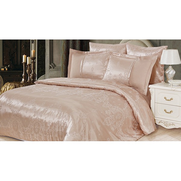 

Комплект двуспальный Satin jacquard, Satin jacquard, Бежевый
