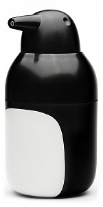 Дозатор для мыла (8х9х15.6 см) Penguin QL10351-BK-WH