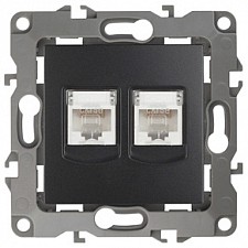 Розетка двойная Ethernet RJ-45 без рамки Эра 12 12-3108-05