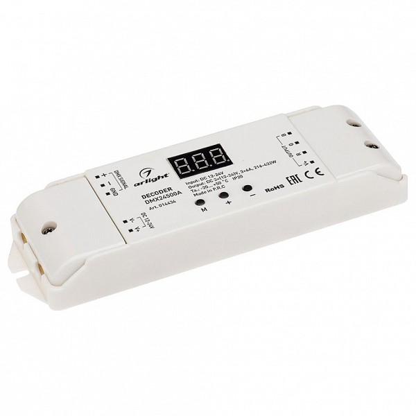 

Декодер DMX DMX24500A (12/24V, 216/432W), DMX24500A (12/24V, 216/432W)