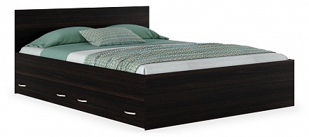 Кровать двуспальная   с ящиками  венге