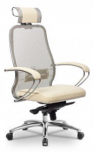 Кресло офисное SL-2.04, бежевый, кожа искусственная NewLeather, ткань сетчатая, армированная арамидным волокном