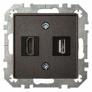 Розетка HDMI и розетка USB без рамки EPSILON 28-1131