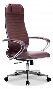 Кресло офисное МЕТТА-6.1(MPES), темно-коричневый, экокожа