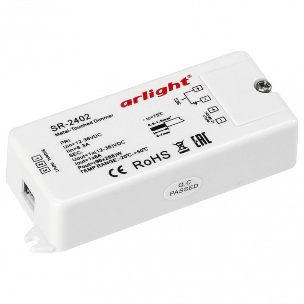 

Диммер сенсорный SR-2402 (12-36V, 96-288W, Metal-Touch, SR-2402 (12-36V, 96-288W, Metal-Touch