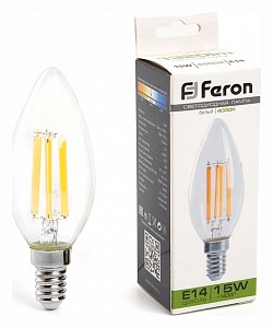 Лампа светодиодная [LED] Feron E14 15W 4000K