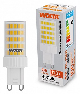 Лампа светодиодная [LED] Wolta G9 11W 4000K