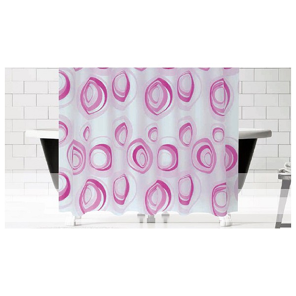 

Штора для ванной (180x200 см) Drop, Бежевый;розовый, (180x200 см) Drop