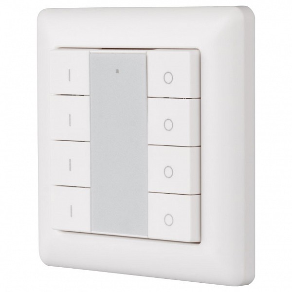 фото Панель-диммера клавишная накладная Knob SR-KN9550K8-UP White (KNX, DIM) Arlight