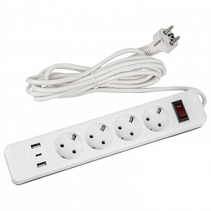 Сетевой фильтр S-GSR4-3 U2C1 WHITE/GREY 2500Вт NONEВ UL-00012108