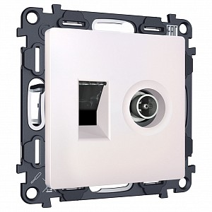 ТВ-розетка и розетка Ethernet RJ-45 без рамки MA MA212510