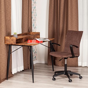 Кресло офисное Spark, коричневый, флок