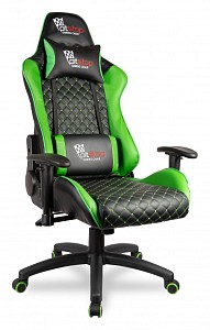 Геймерское кресло BX-3813, зеленый, черный, кожа искусственная